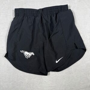 Nike Dri-FIT Running Shorts Black Horse Logo Athletic Gym Workout Womens XS